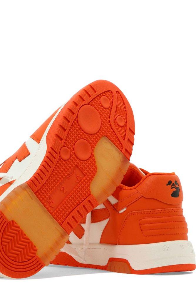 Off-White - Men - Out of Office Leather Sneakers Orange - EU 41