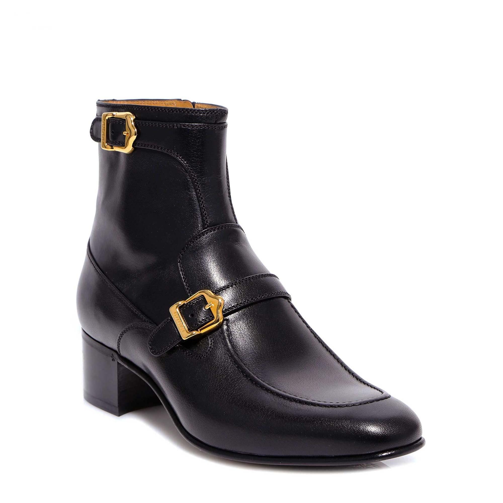 Gucci trip leather ankle boots deals