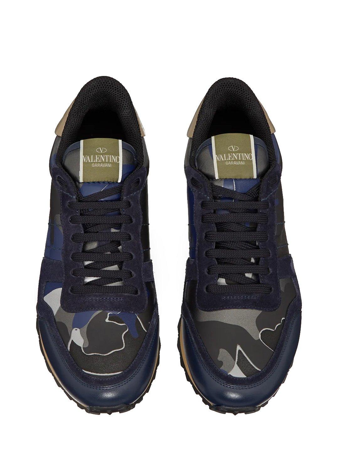 valentino studsole camo sneakers