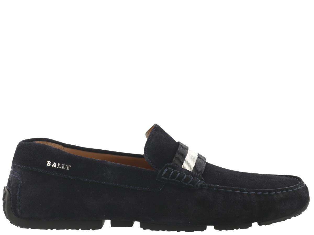 Bally Leather Pearce Loafers in Navy (Blue) for Men Save 21 Lyst