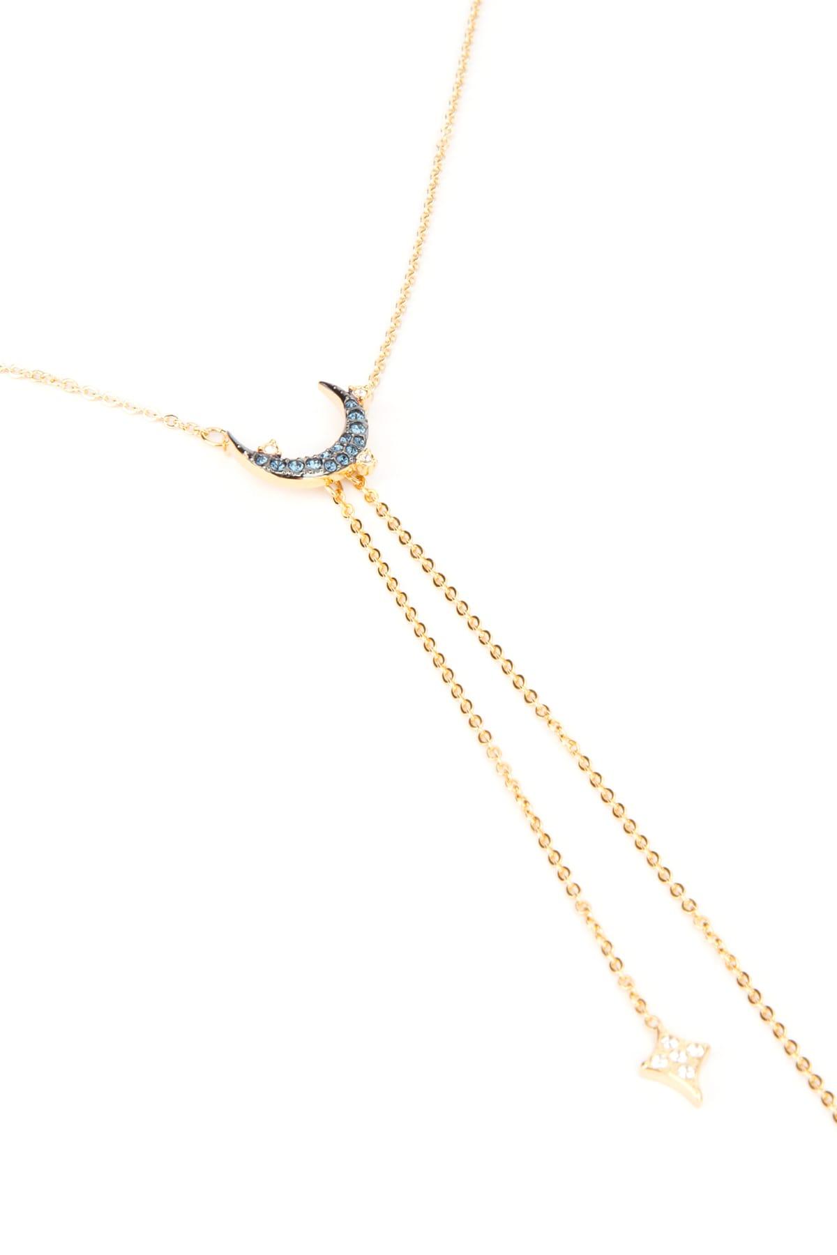 Swarovski Symbolic Moon Y Necklace in Metallic | Lyst