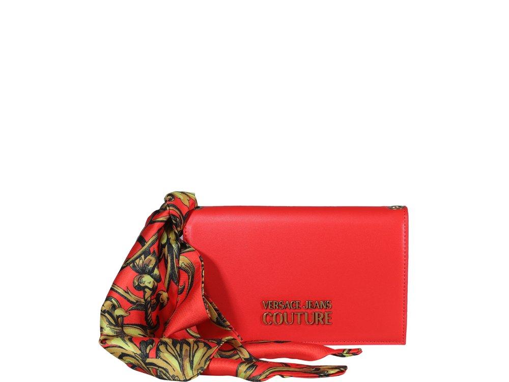 Versace Jeans Couture Scarf-detailed Clutch Bag in Red | Lyst