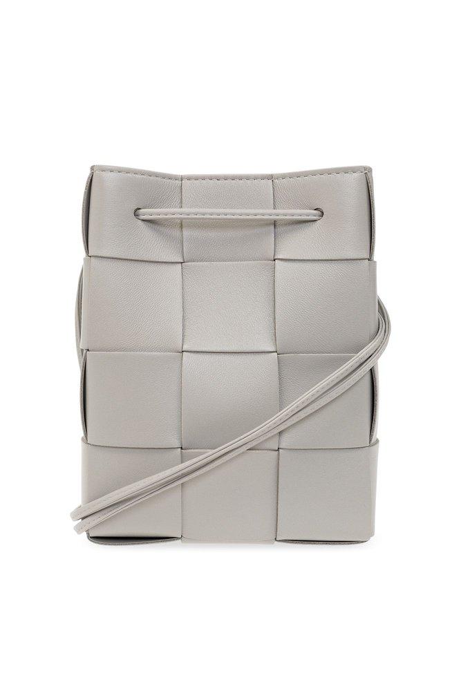Bottega Veneta Small Cassette Drawstring Shoulder Bag in Gray
