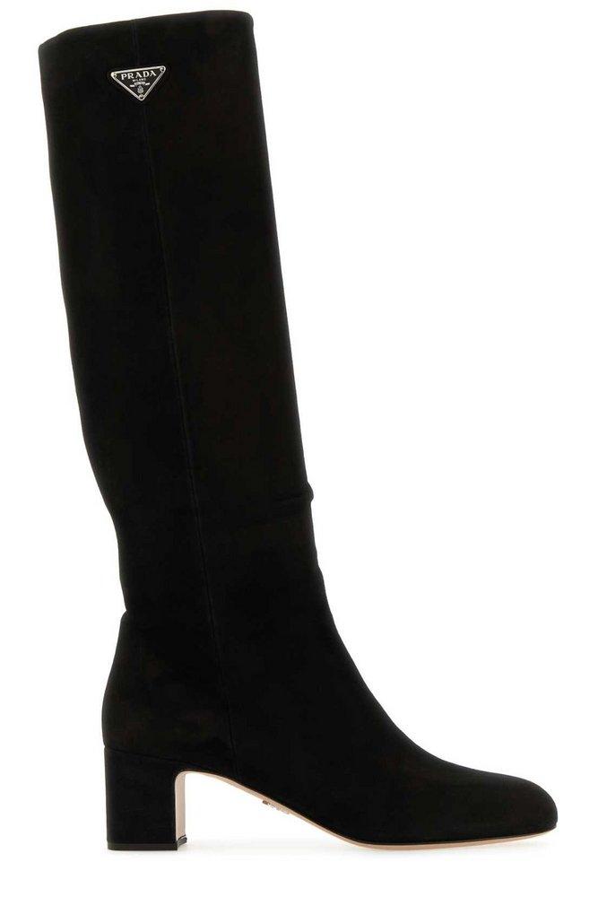 Prada suede over store the knee boots