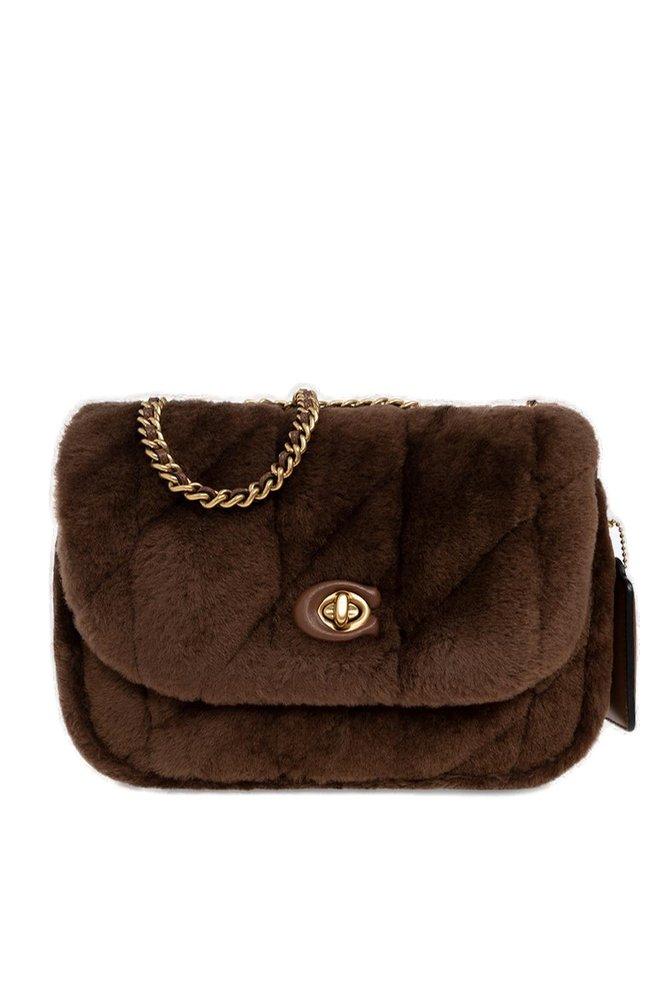 COACH Pillow Madison Fluffy Shoulder Bag in Brown Lyst