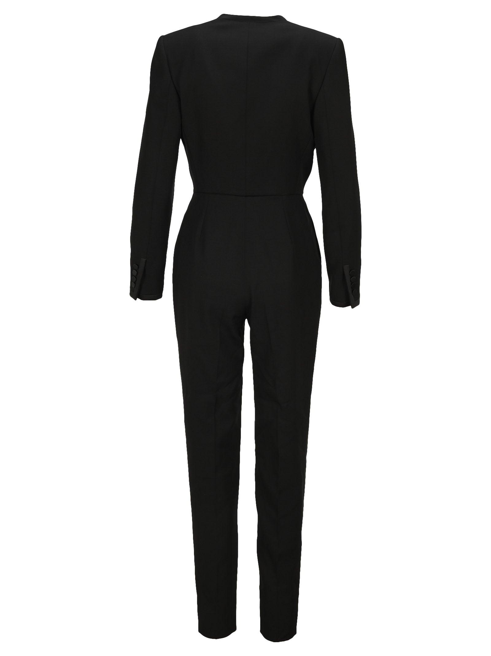 Saint Laurent Wool Deep V-neck Jumpsuit 