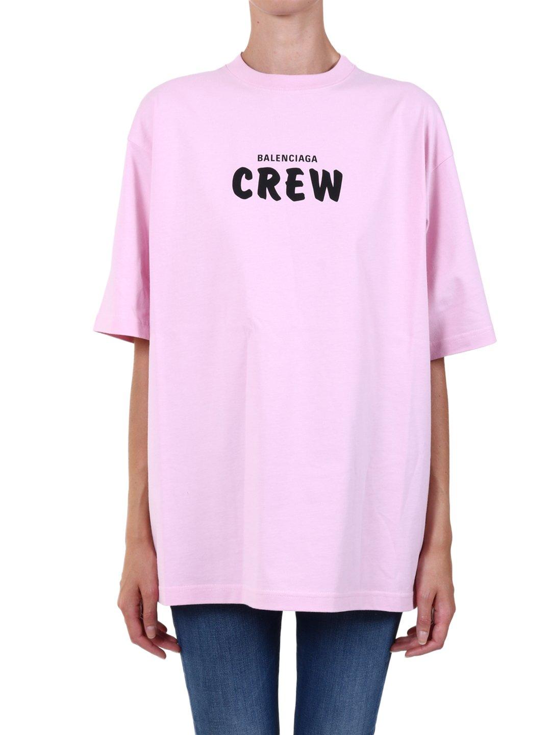 balenciaga t shirt pink logo