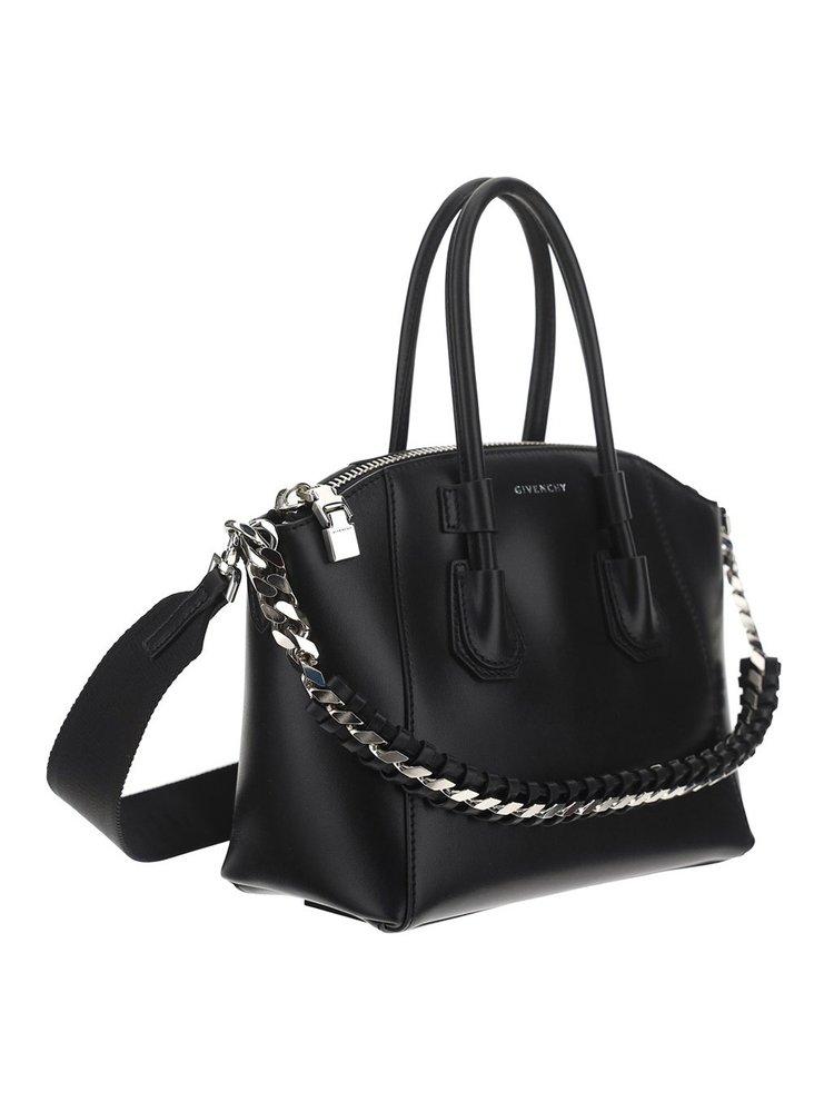 Givenchy Mini Antigona Sport Bag In Leather - Black