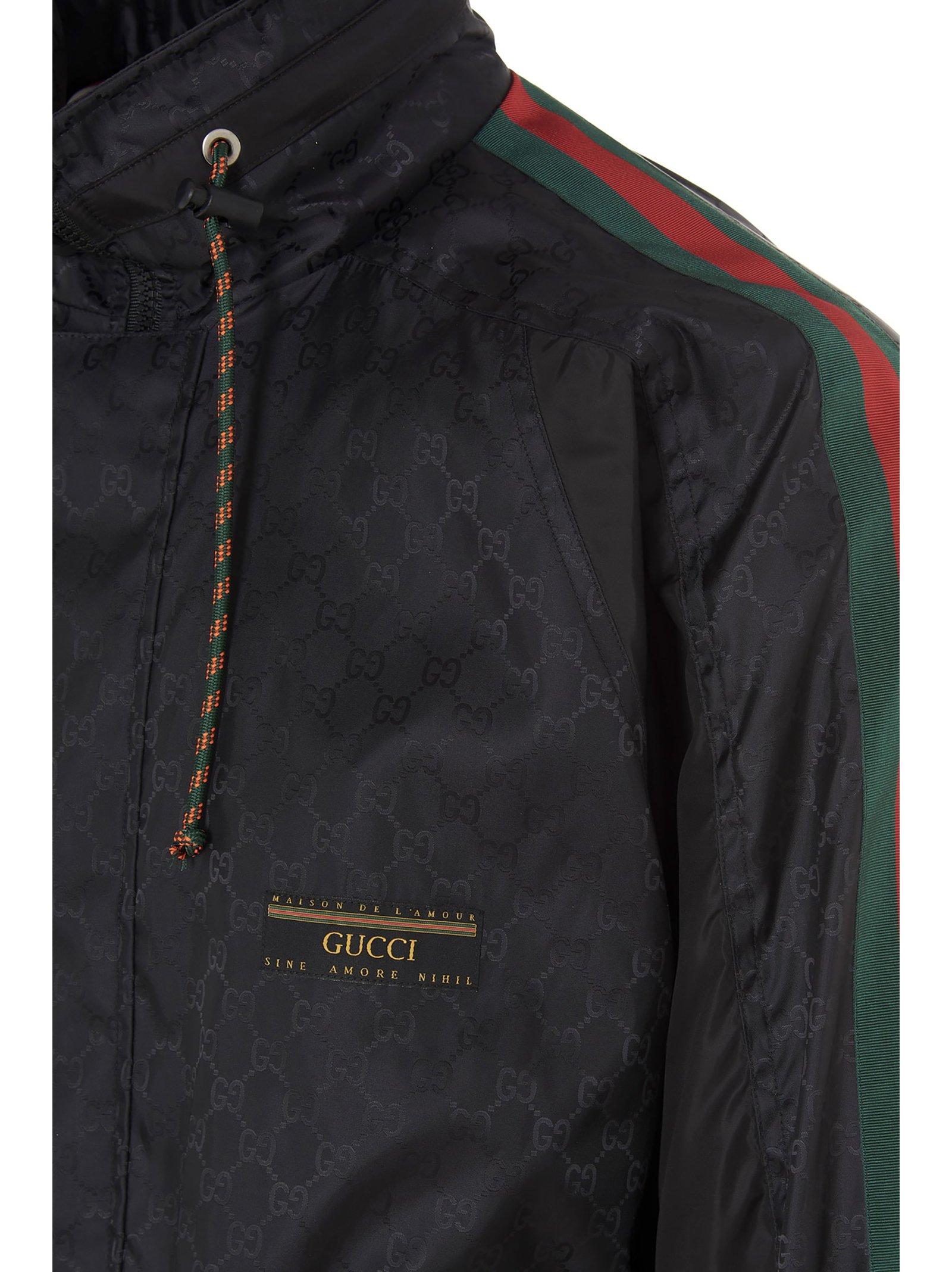 Gucci Synthetic GG Jacquard Jacket in Black for Men - Lyst