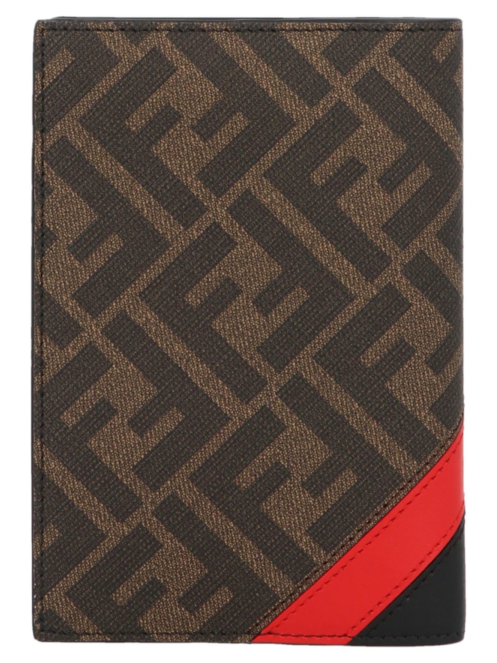 Fendi Leather Ff Motif Passport Holder for Men Lyst