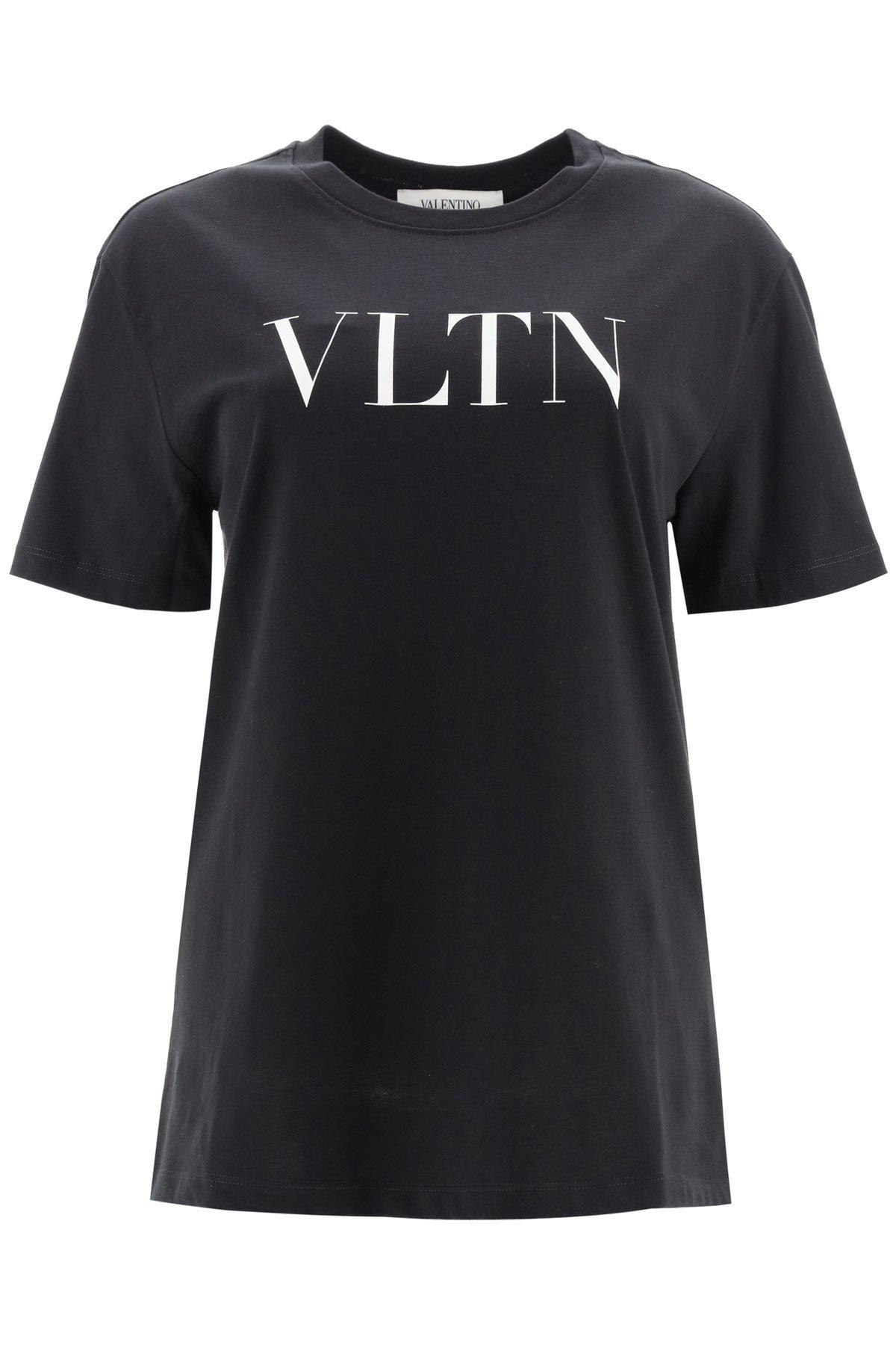 Valentino Cotton Vltn Logo Shirt in Black - Lyst