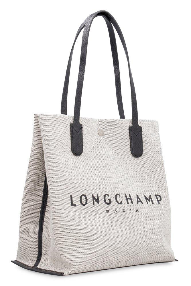 Longchamp beige Canvas Roseau Shoulder Bag