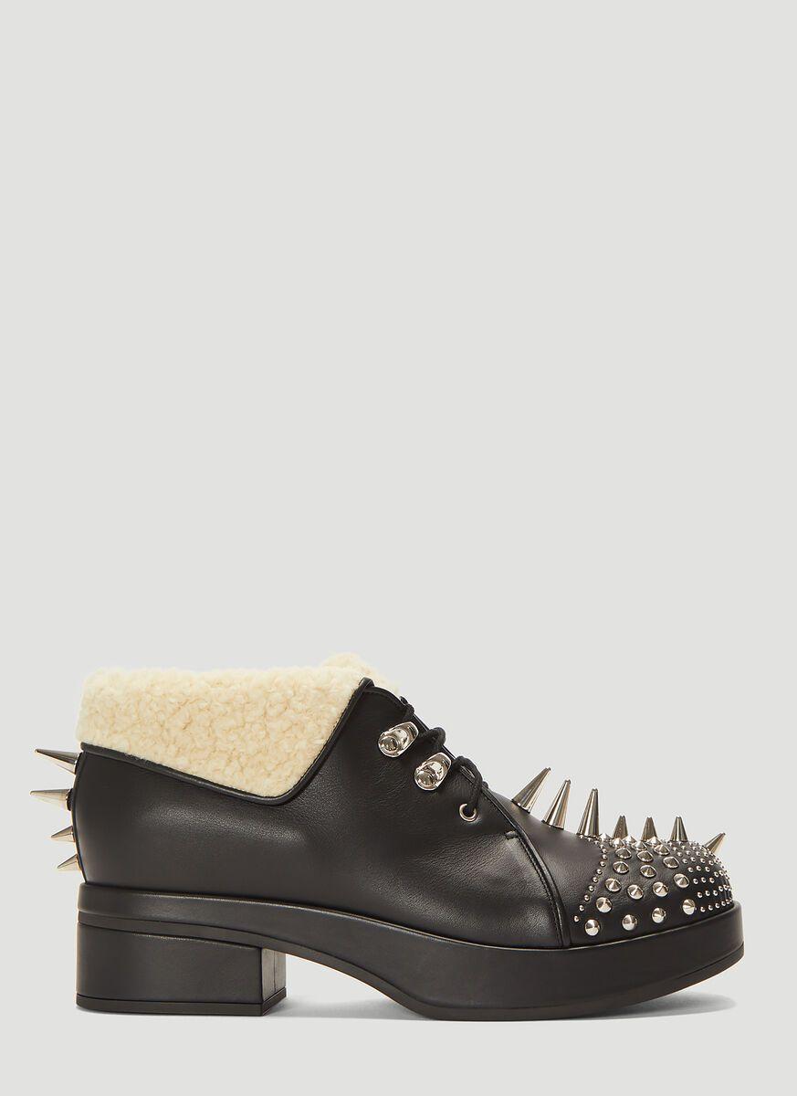 gucci leather bootie with studs
