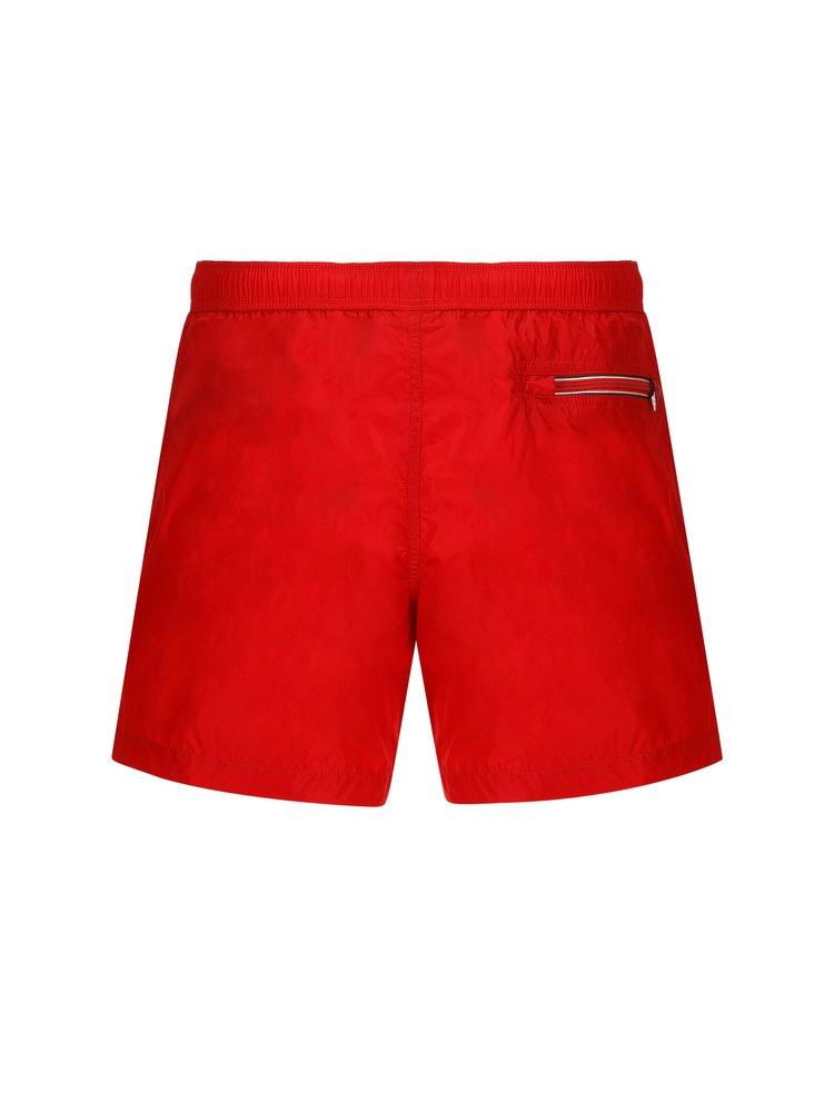 Red moncler cheap shorts