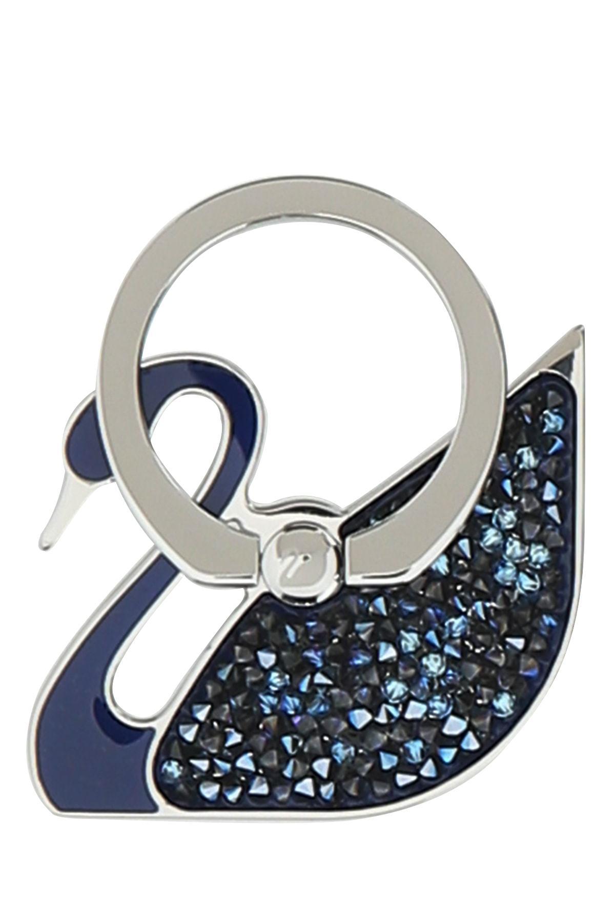 Swarovski Swan Sticker Phone Ring in Blue | Lyst