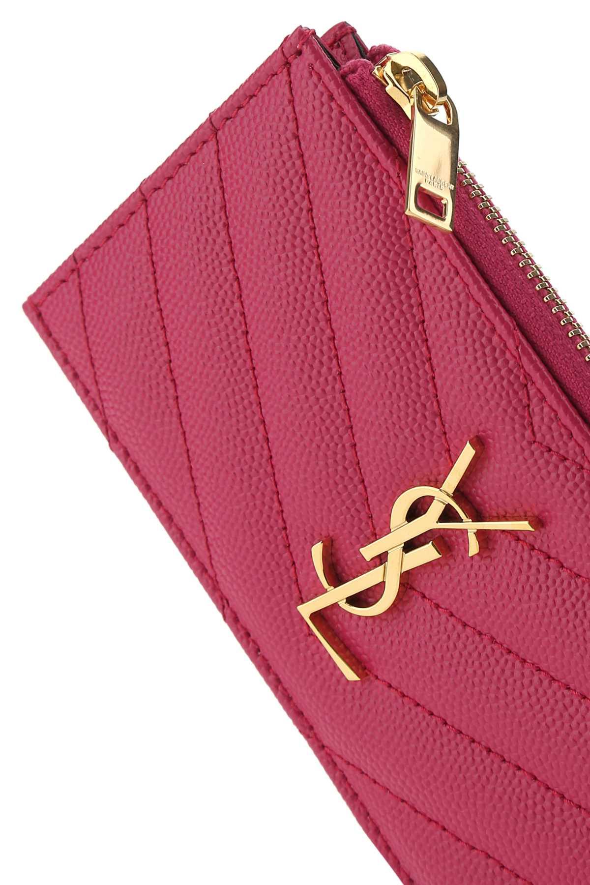 LOUIS VUITTON Monogram Zipped Card Holder Fuchsia 677707