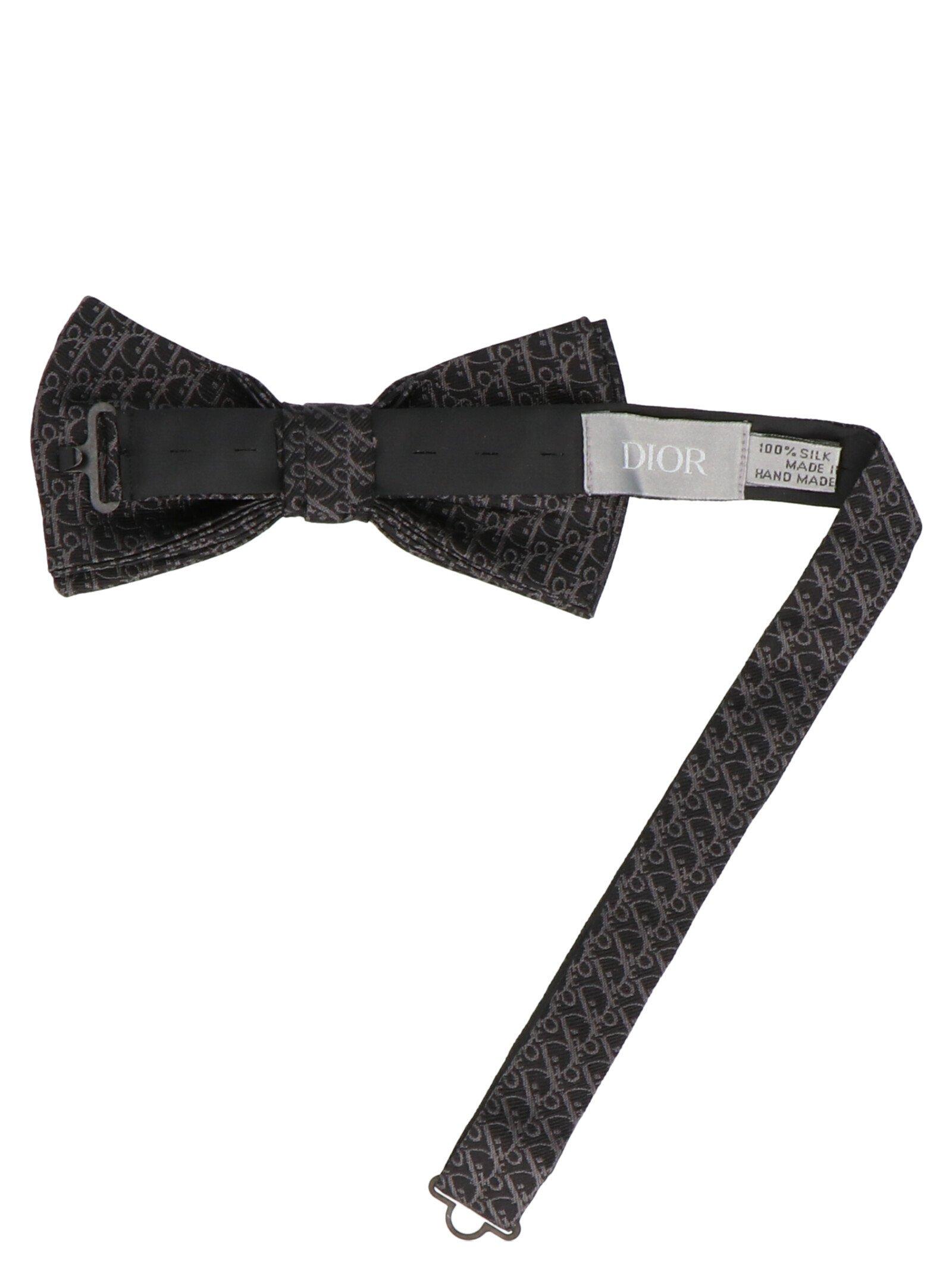 Dior Homme Silk Logo Bow Tie in Black for Men - Lyst