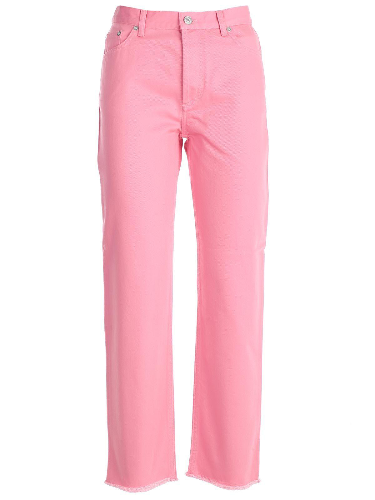 pink denim pants