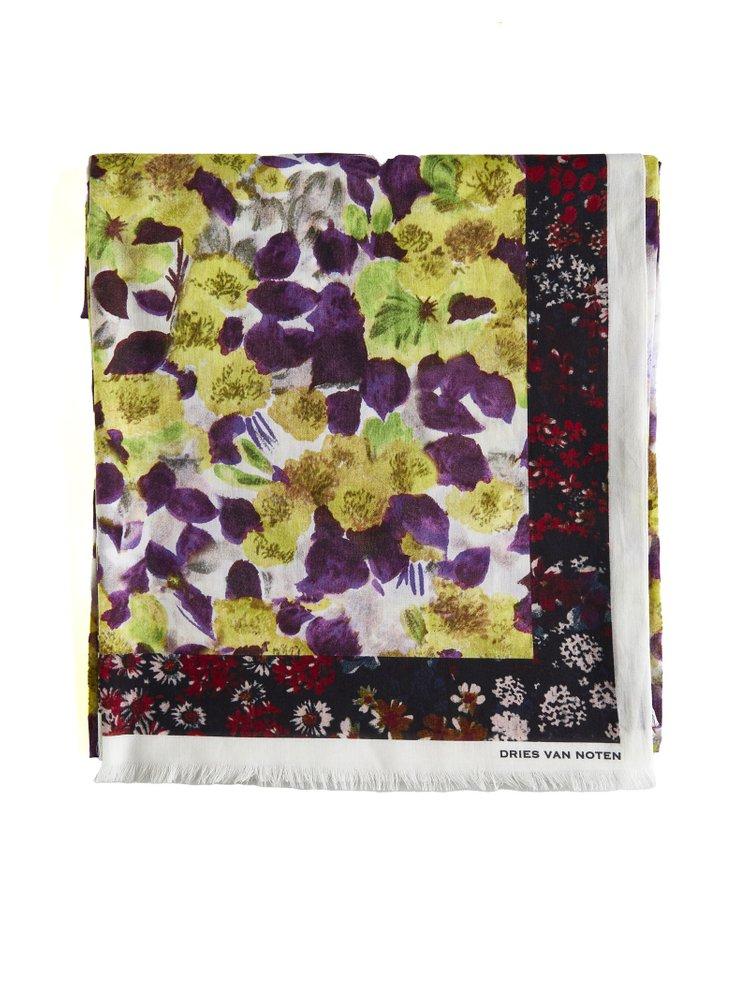 Dries Van Noten Fimosa Floral Print Cotton Scarf | Lyst
