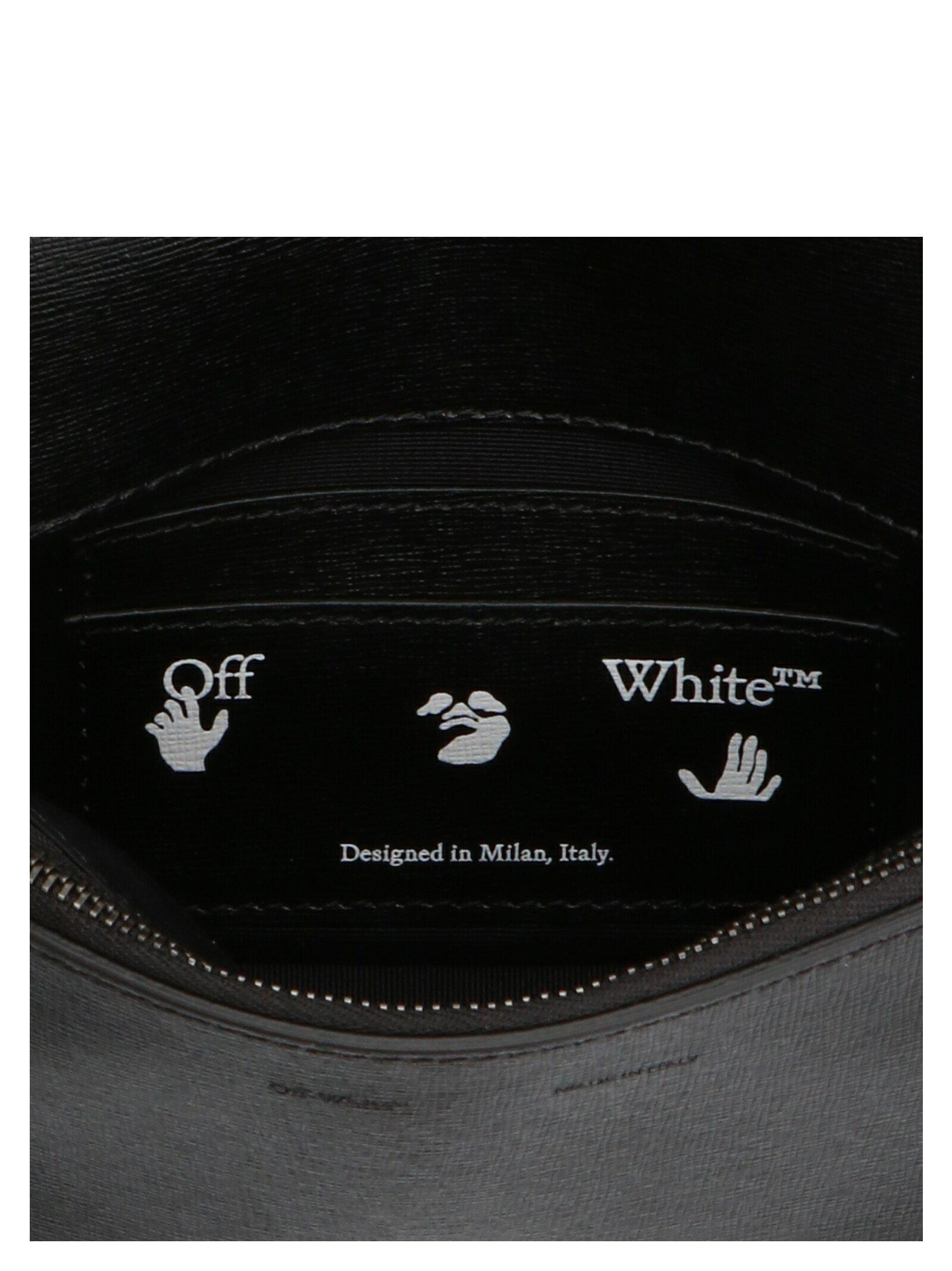 NWT OFF-WHITE C/O VIRGIL ABLOH White Diag Mini Flap Bag Size OS $910