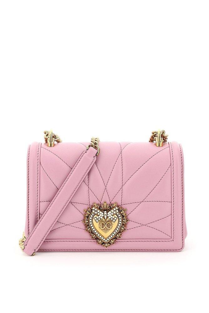 Dolce & Gabbana Devotion Crossbody Mini Bag in Pink | Lyst
