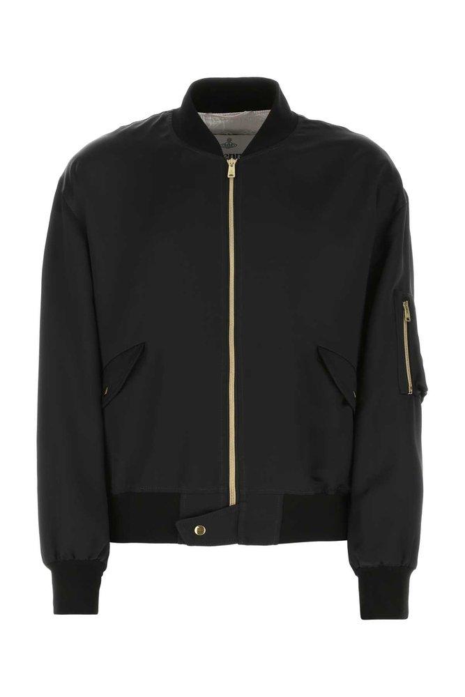 Vivienne Westwood Zipped Bomber Jacket in Black for Men | Lyst