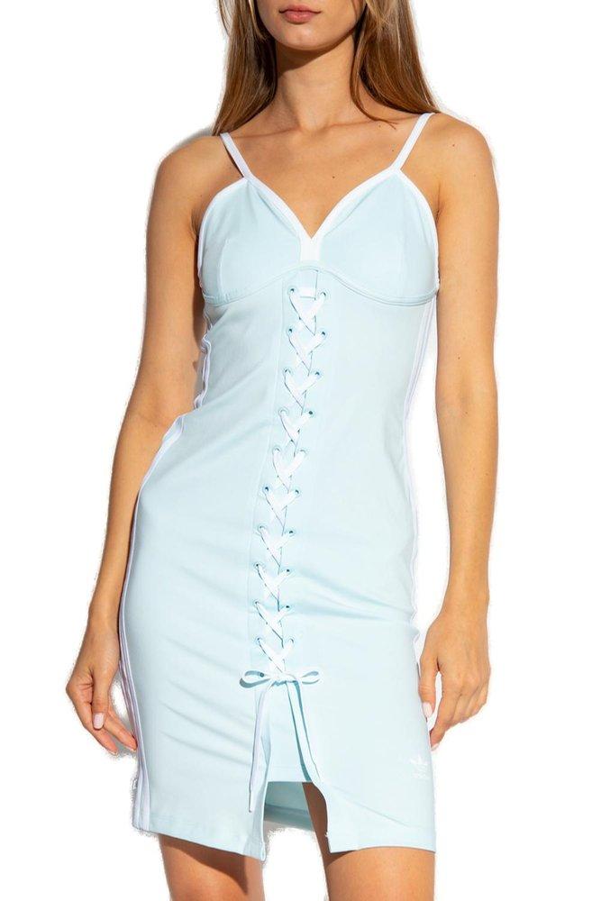 ☆Adidas☆Originals Spaghetti Strap Dress Blue adidas Originals Laced Strap Dress in Blue | Lyst