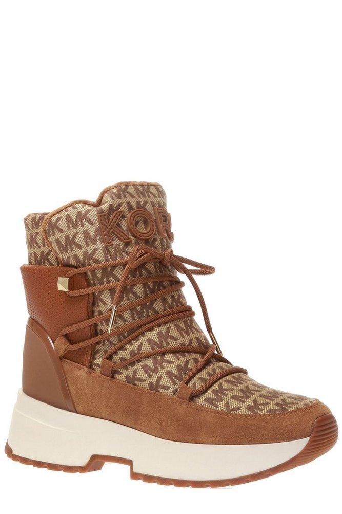 MICHAEL Michael Kors Cassia Lace up Snow Boots in Brown Lyst UK