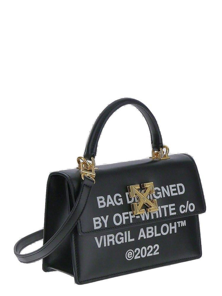 OFF-WHITE Jitney 2.8 Mini Bag Black in Lambskin Leather with Gold