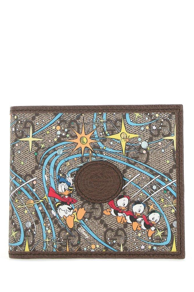 Gucci X Disney Donald Duck Printed Bifold Wallet in Gray for Men