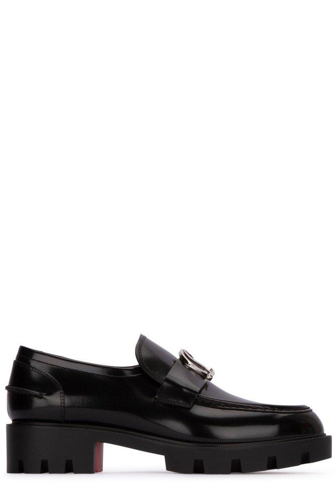 CL Moc Lug Strass - Loafers - Calf leather - Black - Christian