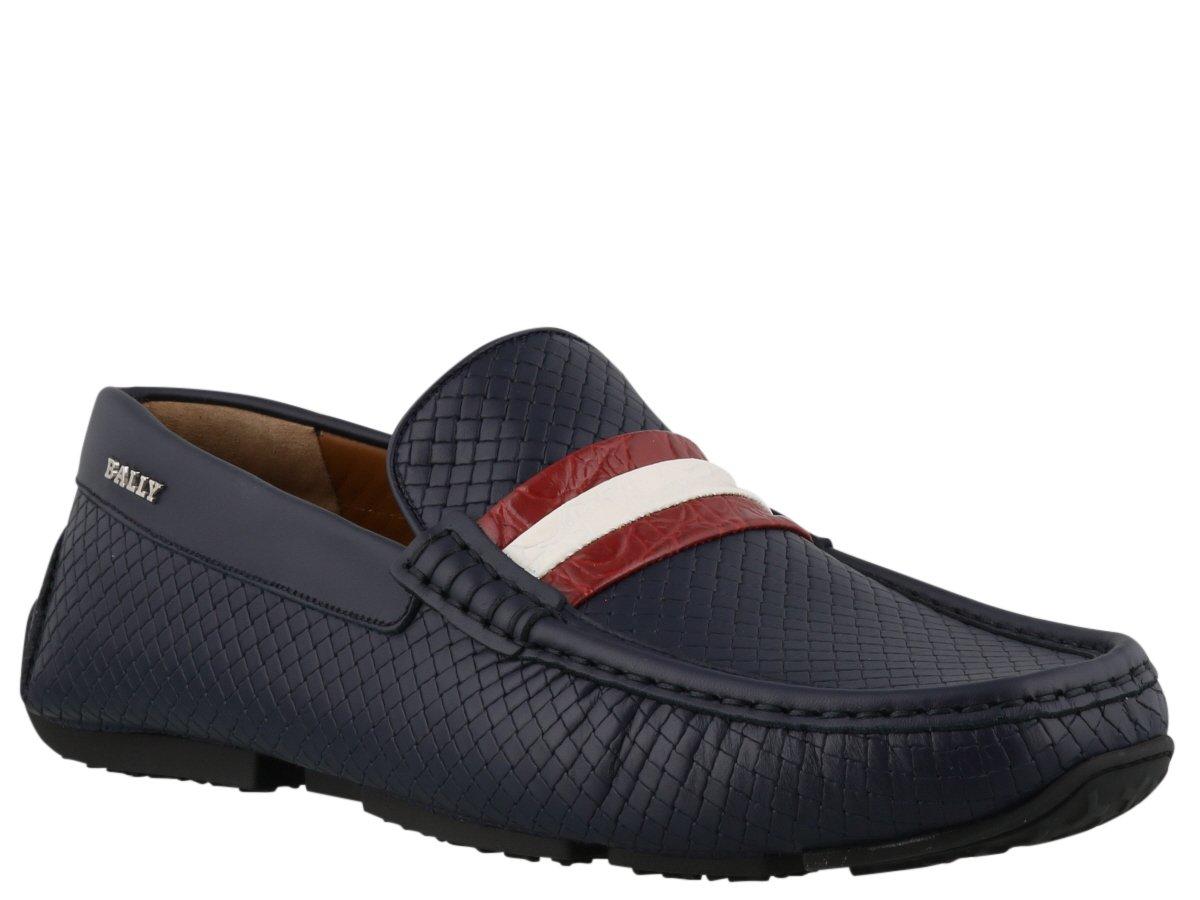 Bally Leather Pacos Loafers in Navy (Blue) for Men | Lyst