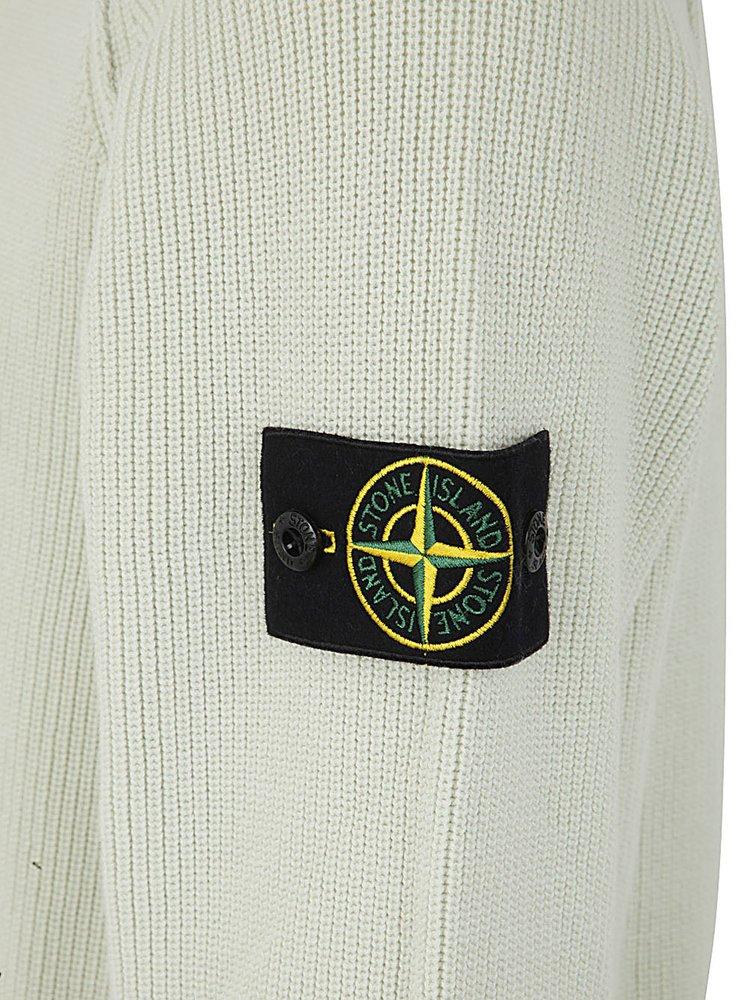 Stone Island Wide Round Neck Sweater Clothing in Gray for Men Lyst