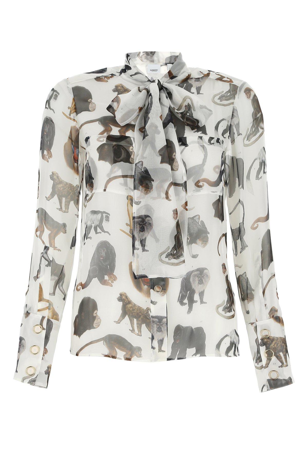 burberry pussy bow blouse