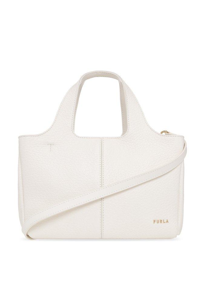 Furla Elsa Zipped Small Tote Bag in White Lyst
