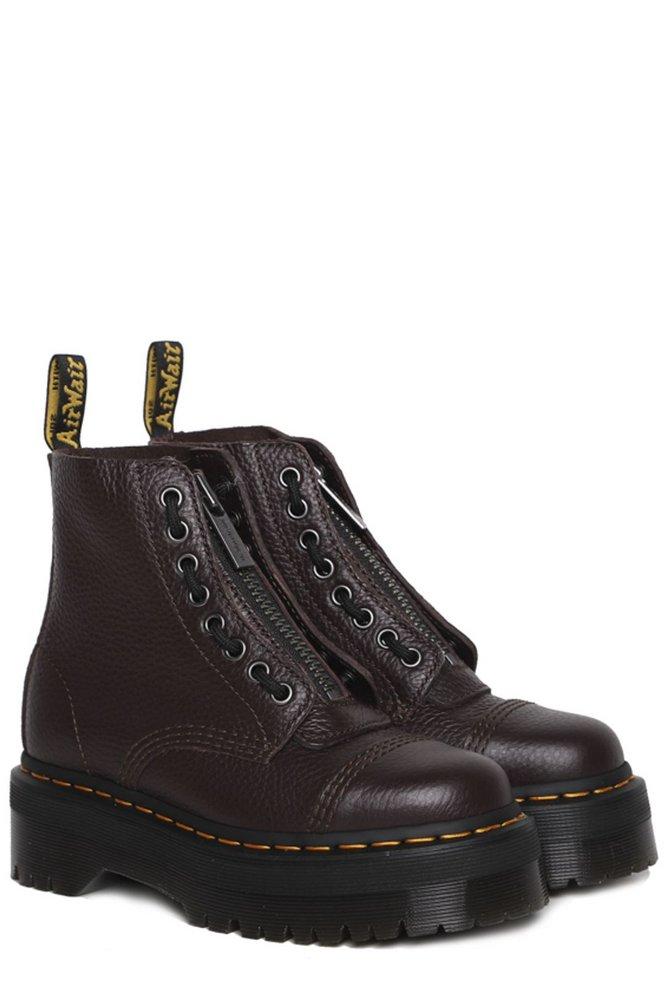 Dr. Martens Sinclair Round Toe Platform Boots in Brown | Lyst