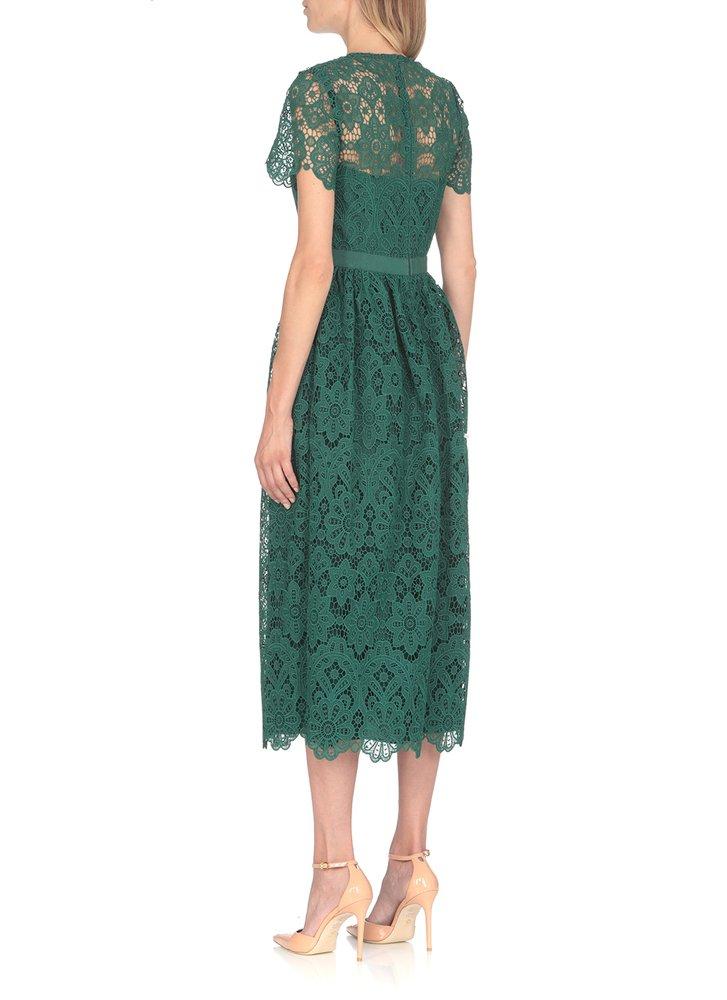 Self-Portrait Green Dress | Lyst