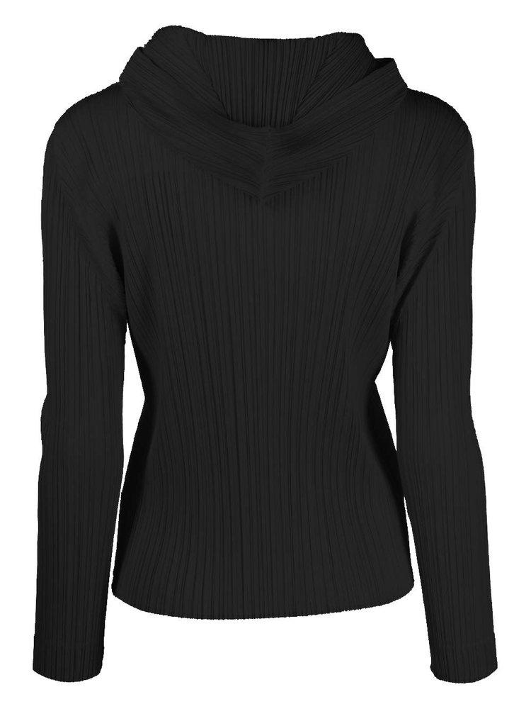 Pleated long sleeve clearance hoodie