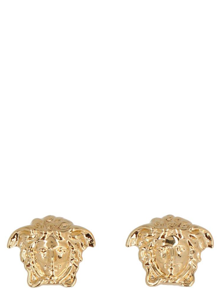 Versace Medusa Head Gold-plated Brass Stud Earrings in Metallic | Lyst