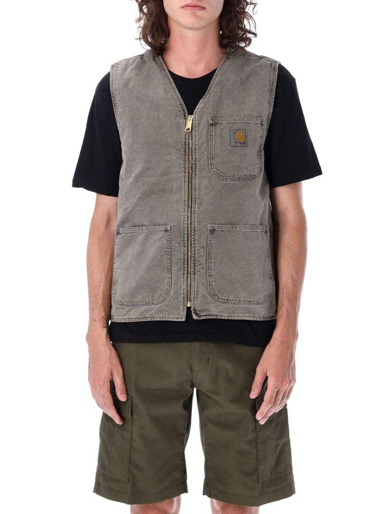 Carhartt WIP Arbor V-neck Zip-up Vest in Gray for Men | Lyst