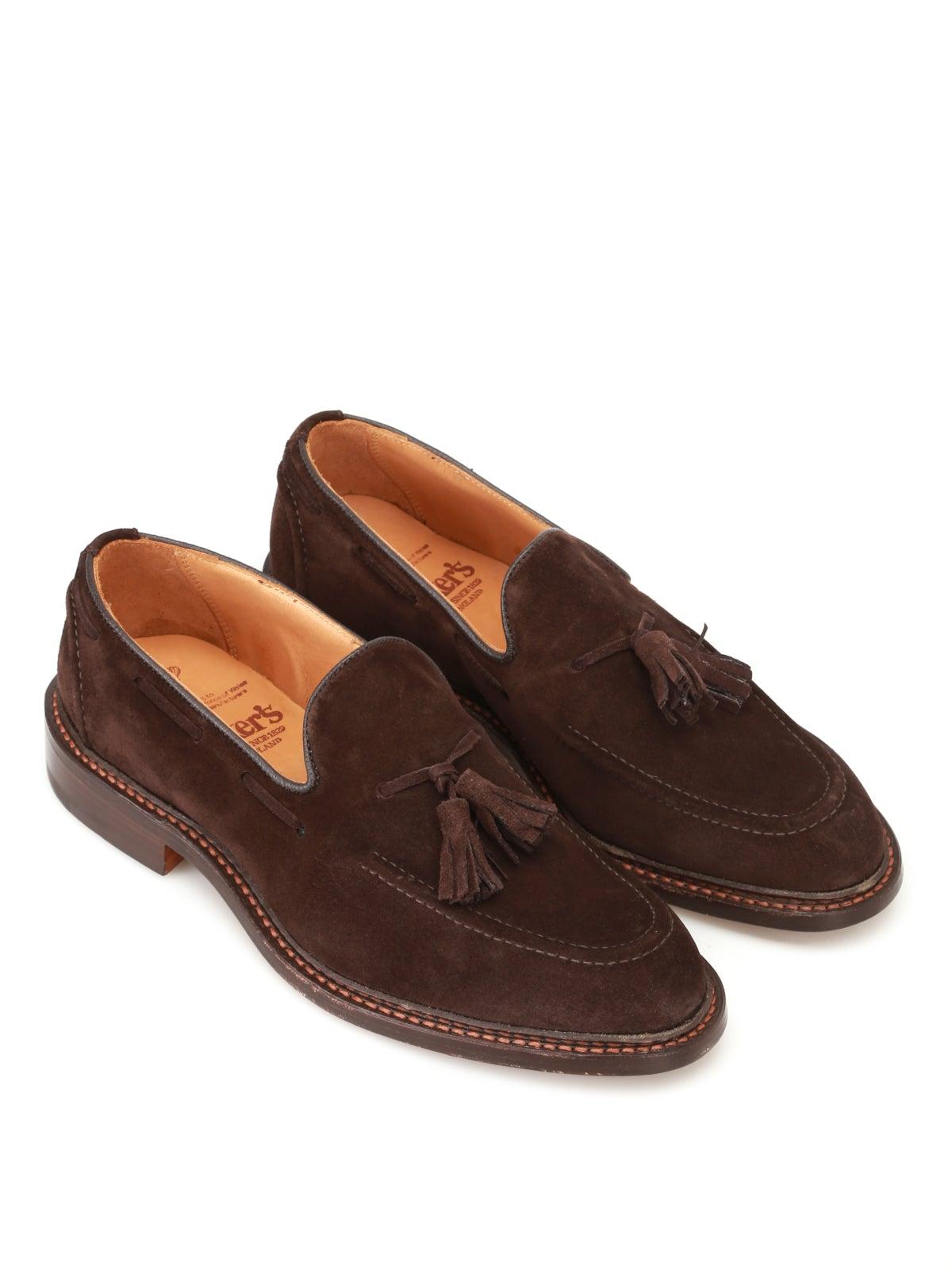 Tricker's Elton Suede Tasselled Loafers in Brown for Men - Lyst