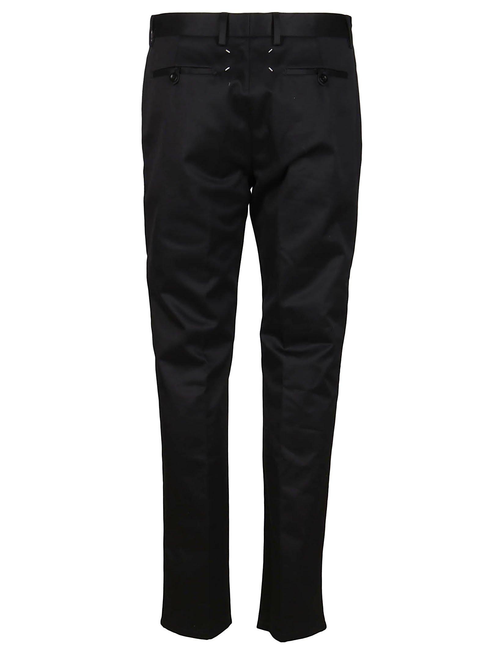 Maison Margiela Cotton Straight Leg Pants in Black for Men - Lyst
