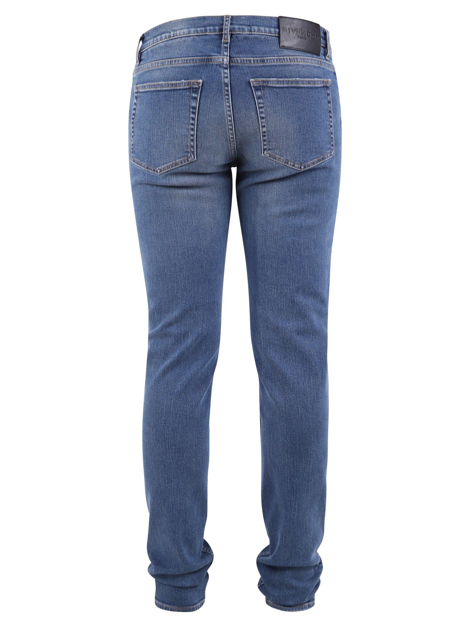 Givenchy Ripped Denim Jeans in Blue for Men Lyst