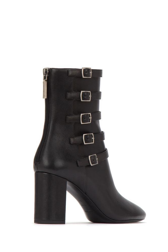 Saint Laurent Lou Buckle Ankle Boots 