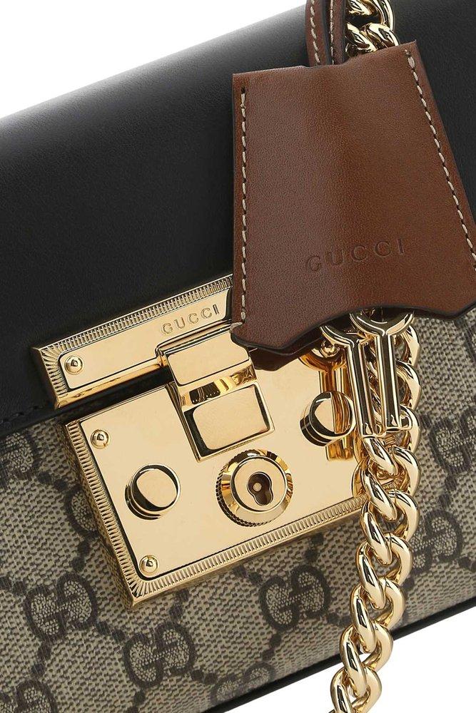 Gucci GG Padlock Small Shoulder Bag in Black