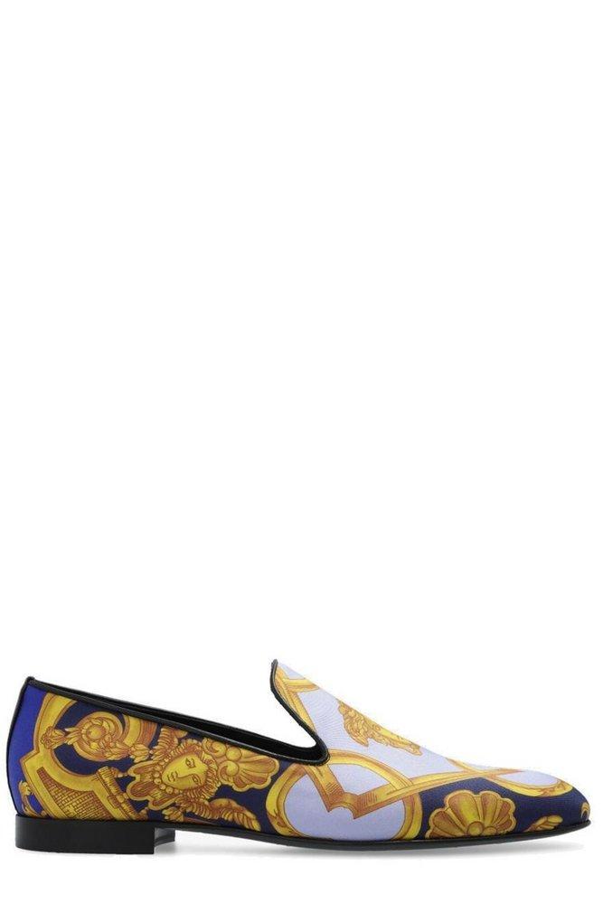 Versace Baroque Pattern Slip-on Loafers for Men | Lyst