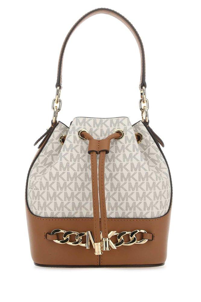MICHAEL Michael Kors Devon Small Twotoned Bucket Bag in White Lyst
