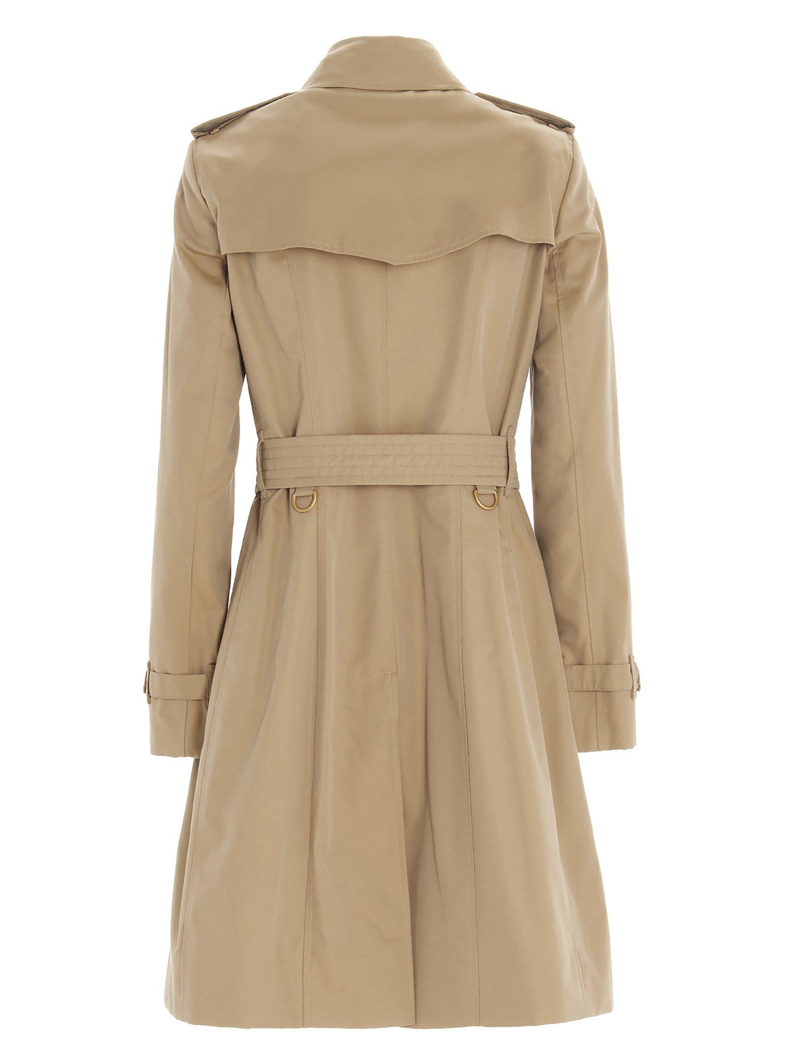 Burberry Cotton Chelsea Heritage Mid-length Trench Coat in Beige ...