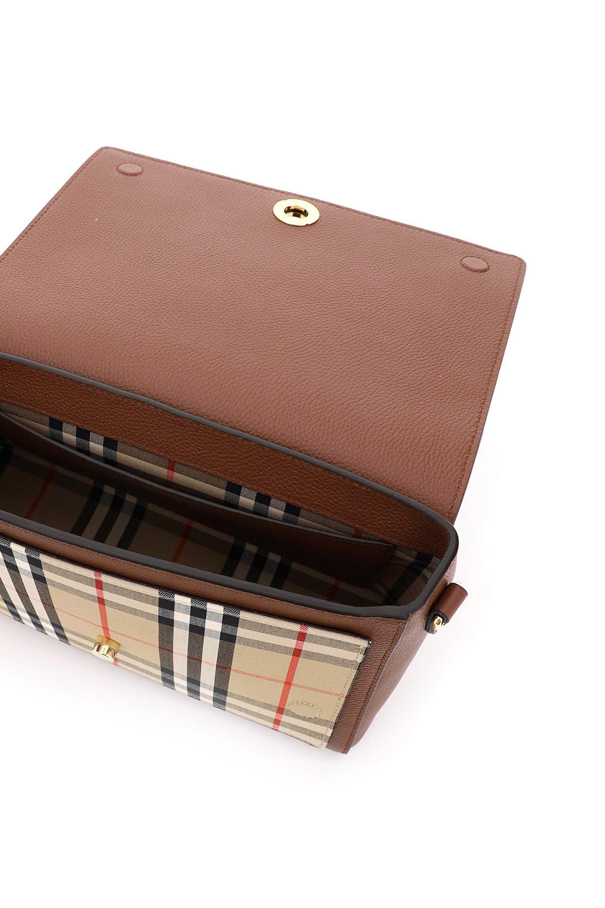 Burberry Leather Note Medium Shoulder Bag in Brown Save 5 Lyst