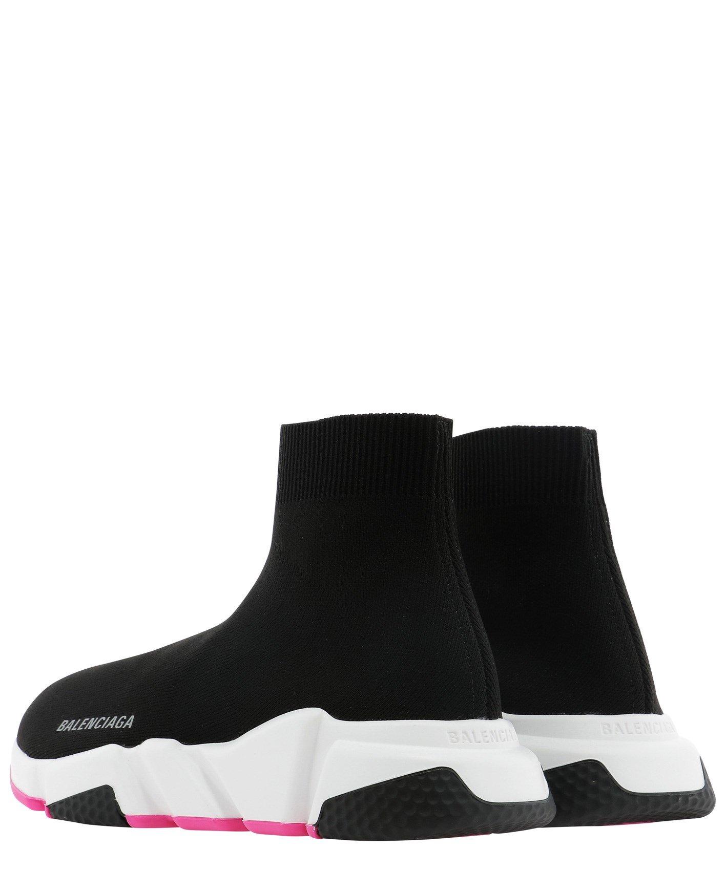 Balenciaga Synthetic Speed Fluo Pink Trainers in bk/w/p (Black) - Lyst